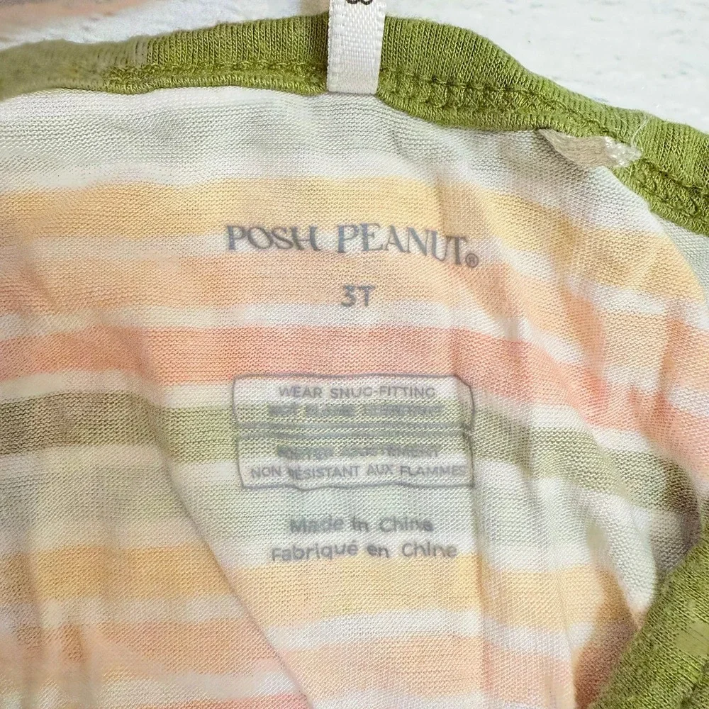 Posh Peanut toddler one piece footed sleeper‎ stripes *PLAY* 3T